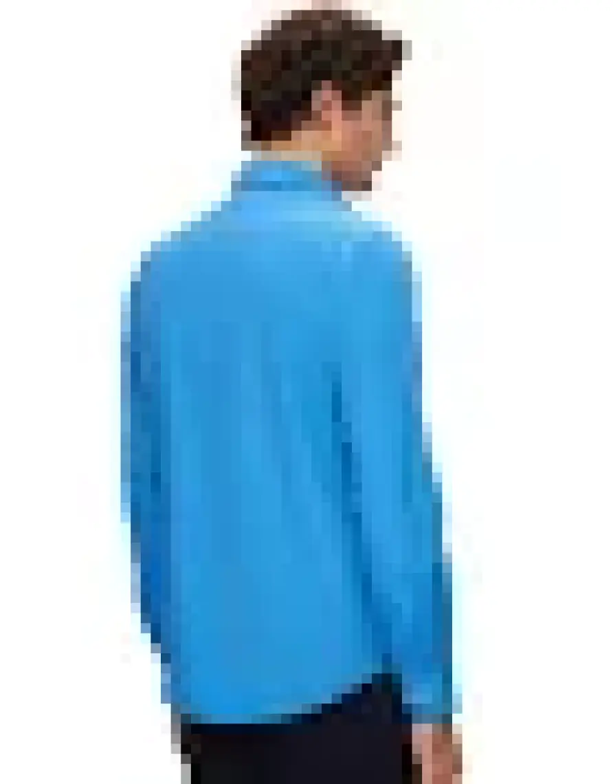 Slim Fit Mavi Italyan Yaka Dar Kesim Klasik Kravatlık Uzun Kollu Kolay Ütülenebilir Nefes 2HF02ORT4185