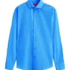 Slim Fit Mavi Italyan Yaka Dar Kesim Klasik Kravatlık Uzun Kollu Kolay Ütülenebilir Nefes 2HF02ORT4185