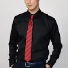 Tudors Slim Fit Non Iron Siyah Erkek Gömlek