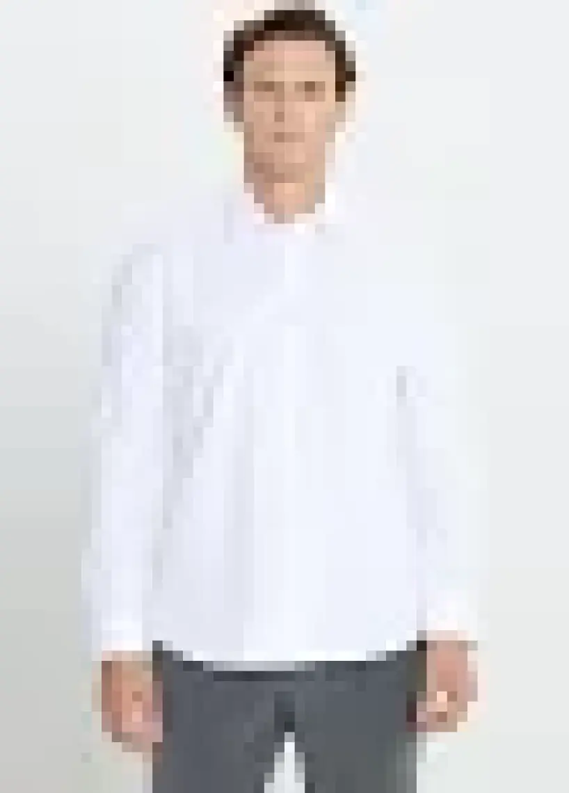 AC&Co / Altınyıldız Classics Erkek Beyaz Ütülemesi Kolay Slim Fit Dar Kesim Klasik Yaka Pamuklu Gömlek