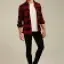 Cool Tarz Kırmızı Erkek Slim Fit Düğmeli Yaka Çift Cepli Oduncu Ekose Gömlek