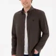 U.S. Polo Assn. Erkek Kahverengi Gömlek Basic 50296757-VR029