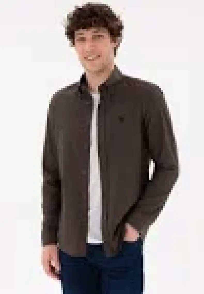 U.S. Polo Assn. Erkek Kahverengi Gömlek Basic 50296757-VR029