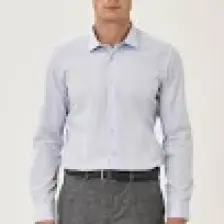 AC&Co / Altınyıldız Classics Erkek Açık Mavi Ütülemesi Kolay Slim Fit Dar Kesim Klasik Yaka Pamuklu Gömlek