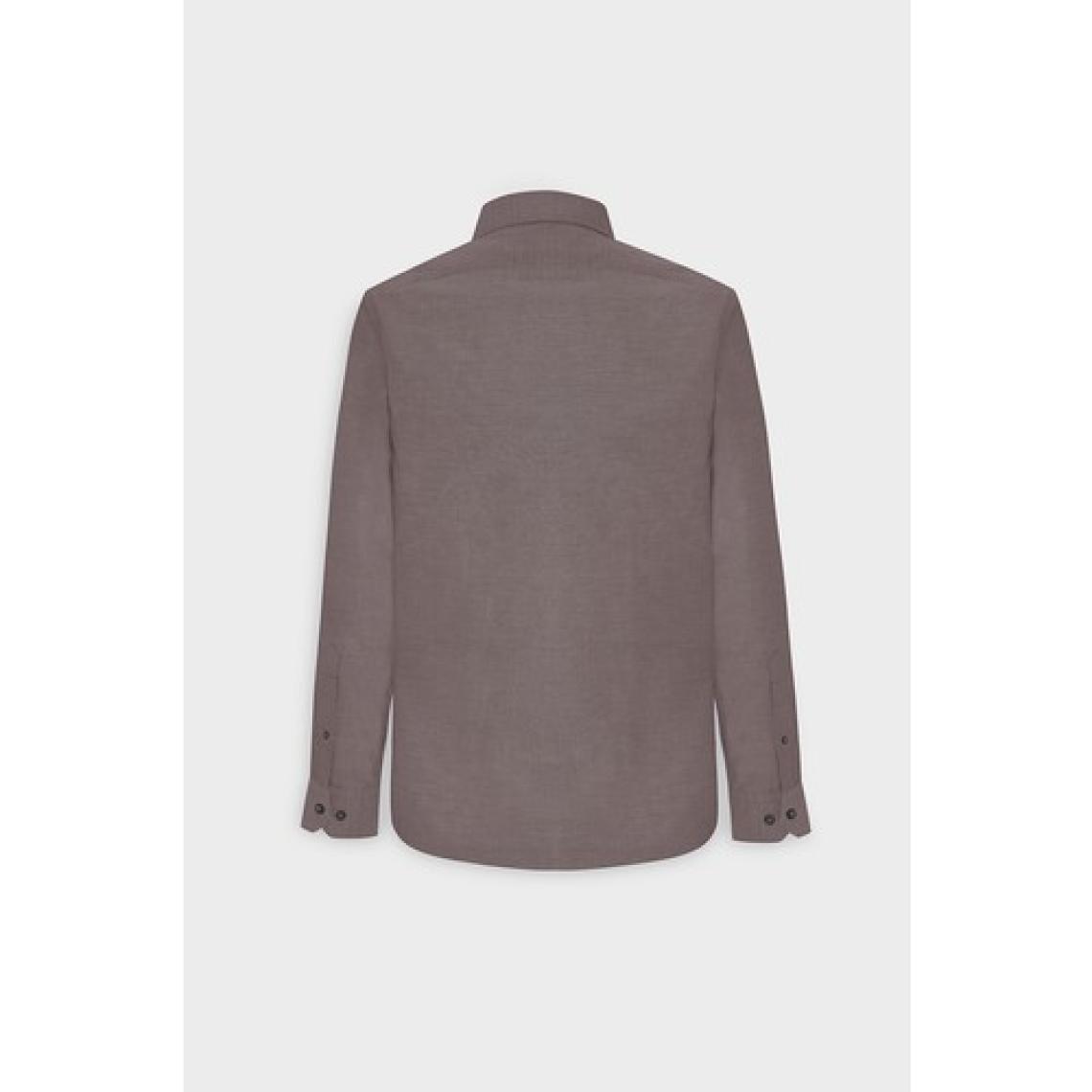 Altınyıldız Classics Erkek Kahverengi Düğmeli Yaka Kolay Ütülenebilir Pamuklu Slim Fit Dar Kesim Oxford Gömlek