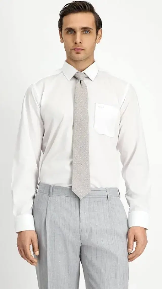 Uzun Kol Regular Fit Non Iron Ütü Gerektirmeyen Pamuklu Gömlek