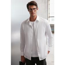 Carlsten Erkek Slim Fit Italyan Yaka %100 Pamuk Poplin Beyaz Gömlek