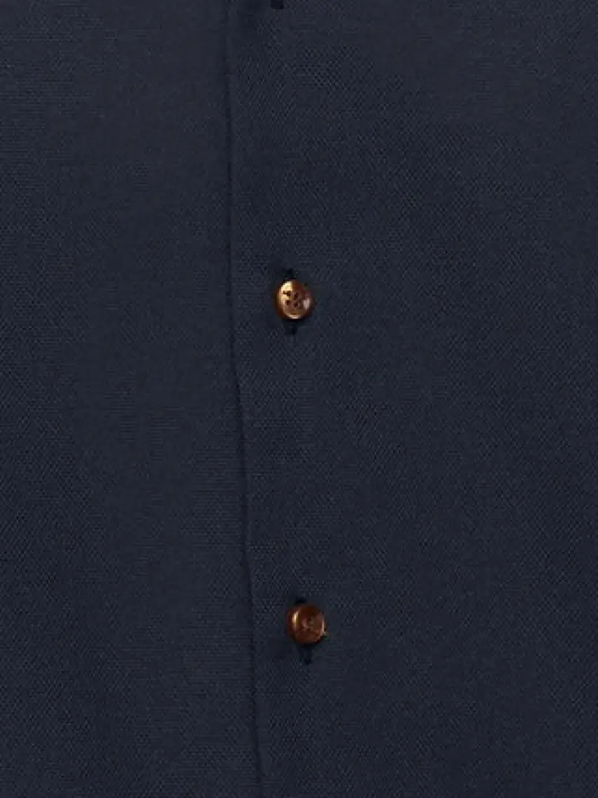Slim Fit Lacivert Italyan Yaka Armürlü Uzun Kollu Kolay Ütülenebilir Nefes Alan Dört Mevsim 2HF02ORT3185