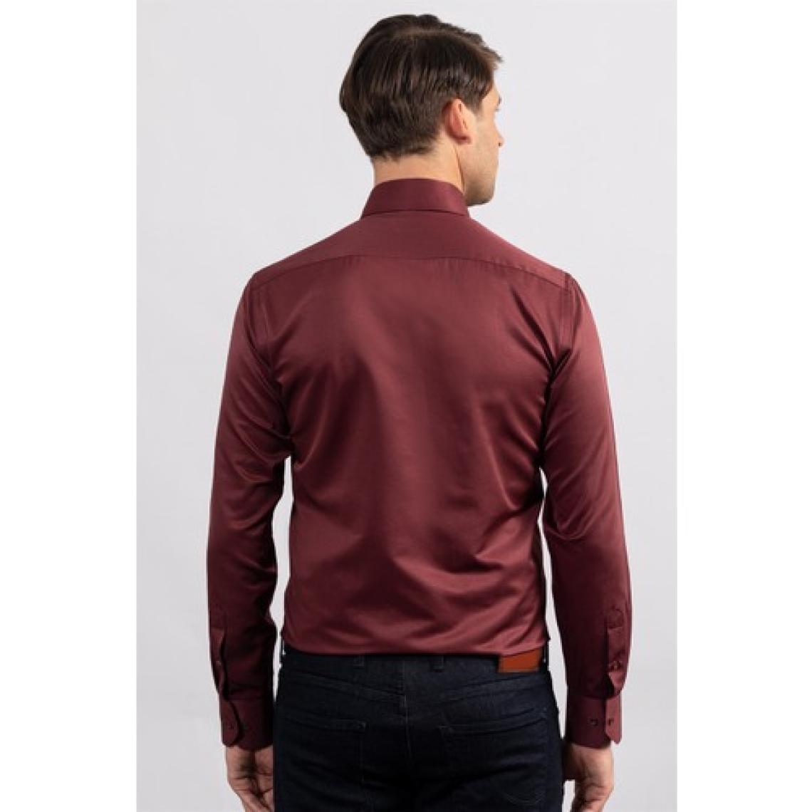 Tudors Modern Slim Fit Düz Saten Erkek Gömlek