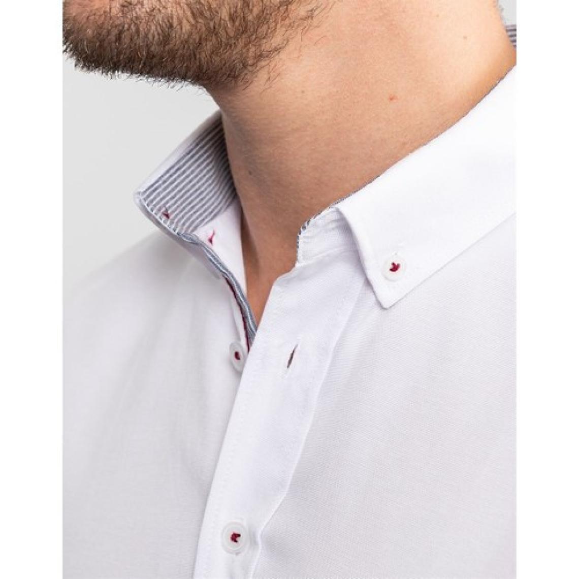 Tudors Slim Fit Düz Beyaz Erkek Gömlek