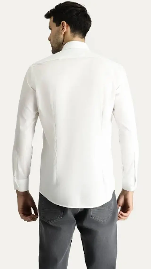 Uzun Kol Slim Fit Dar Kesim Non Iron Ütü Gerektirmeyen Pamuklu Gömlek
