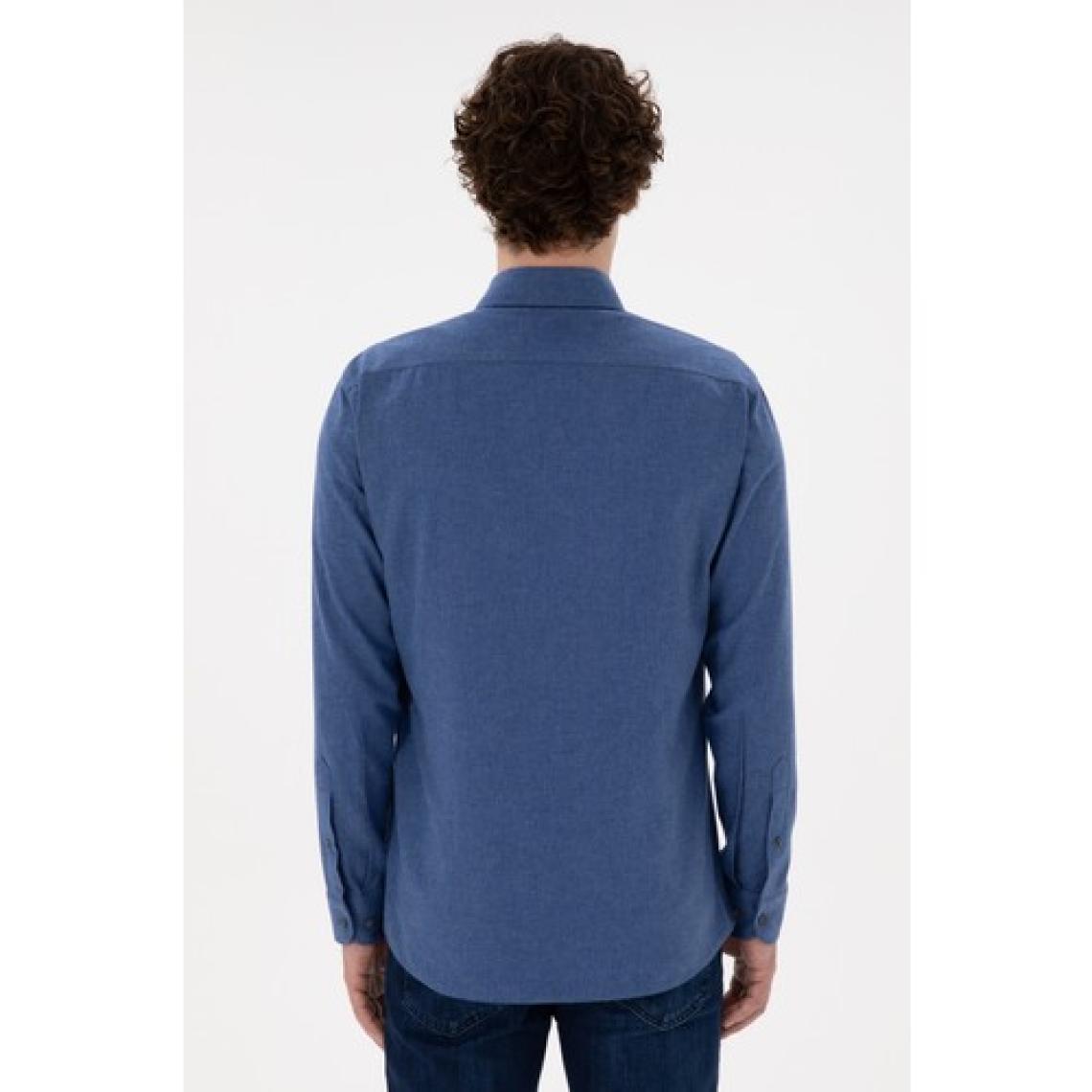 U.S. Polo Assn. Erkek İndigo Gömlek Basic 50296757-VR028