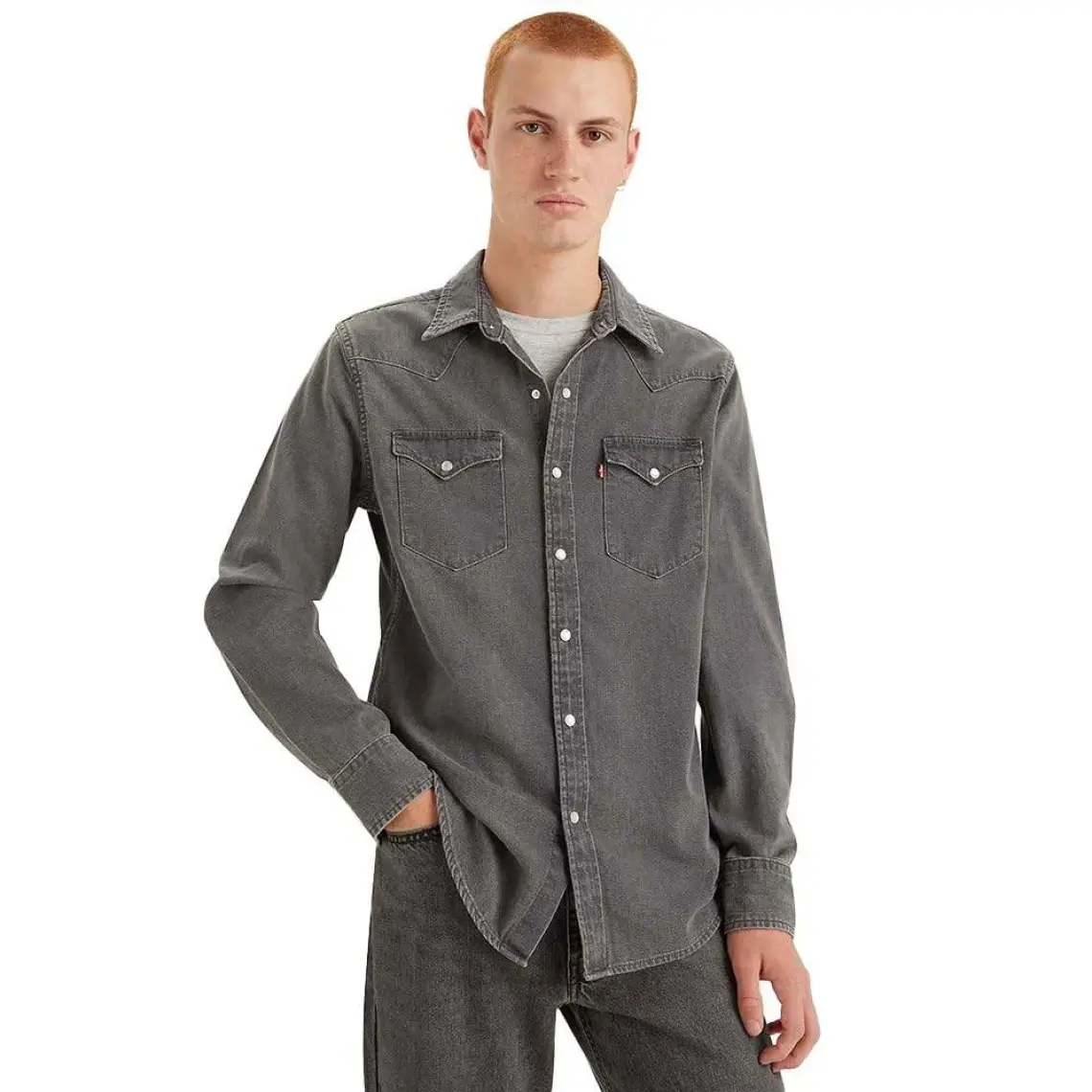 Levi's Erkek Gri Denim Kot Gömlek 85745-0148