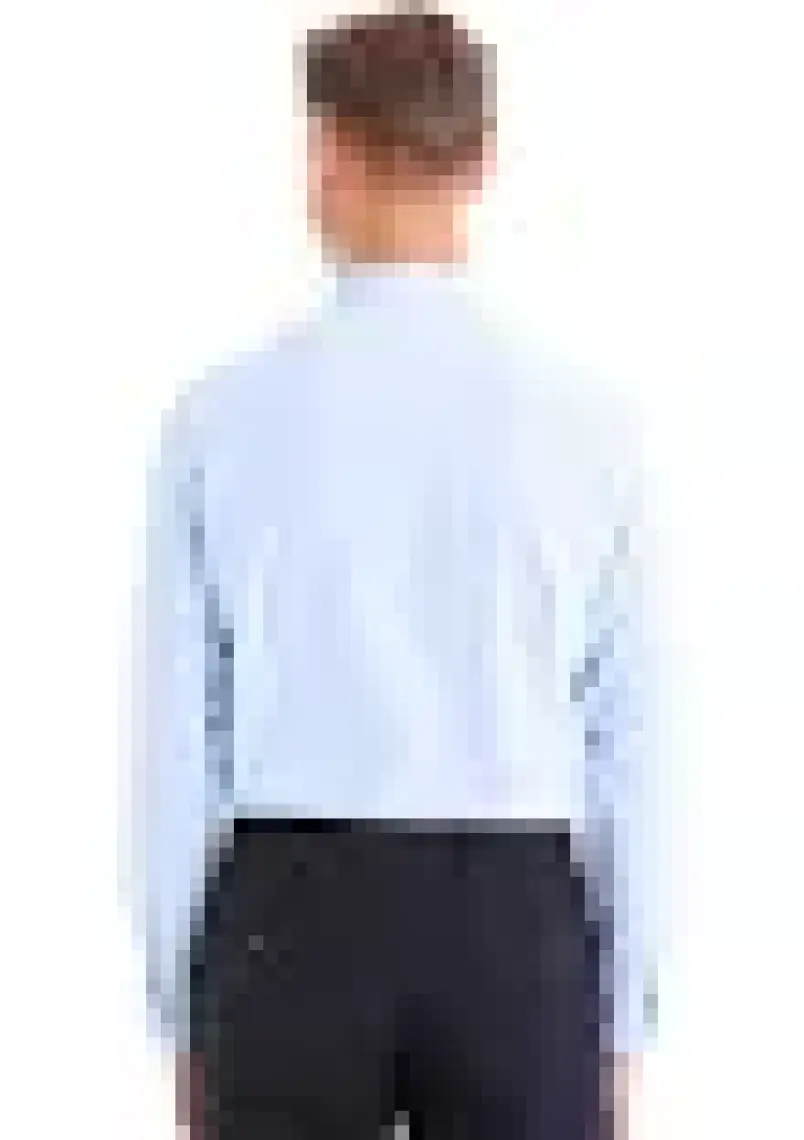 Hatemoğlu Erkek Mavi Slim Fit Pamuklu Uzun Kollu Gömlek