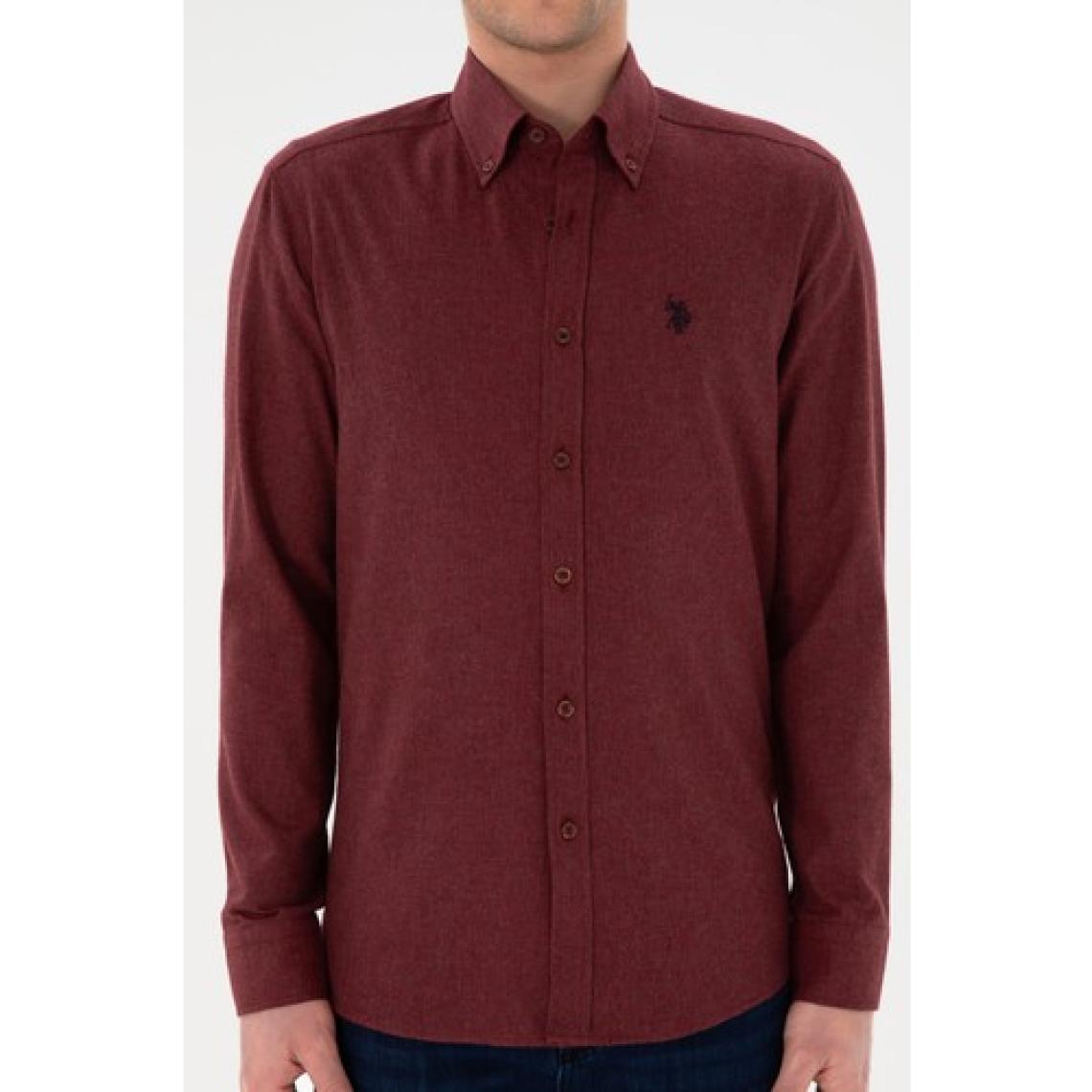 U.S. Polo Assn. Erkek Bordo Gömlek Basic 50296757-VR014