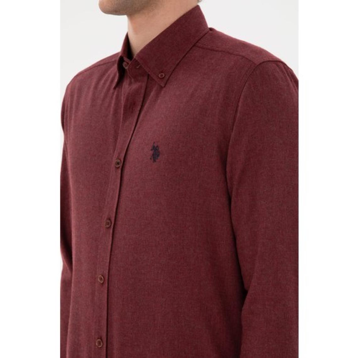 U.S. Polo Assn. Erkek Bordo Gömlek Basic 50296757-VR014