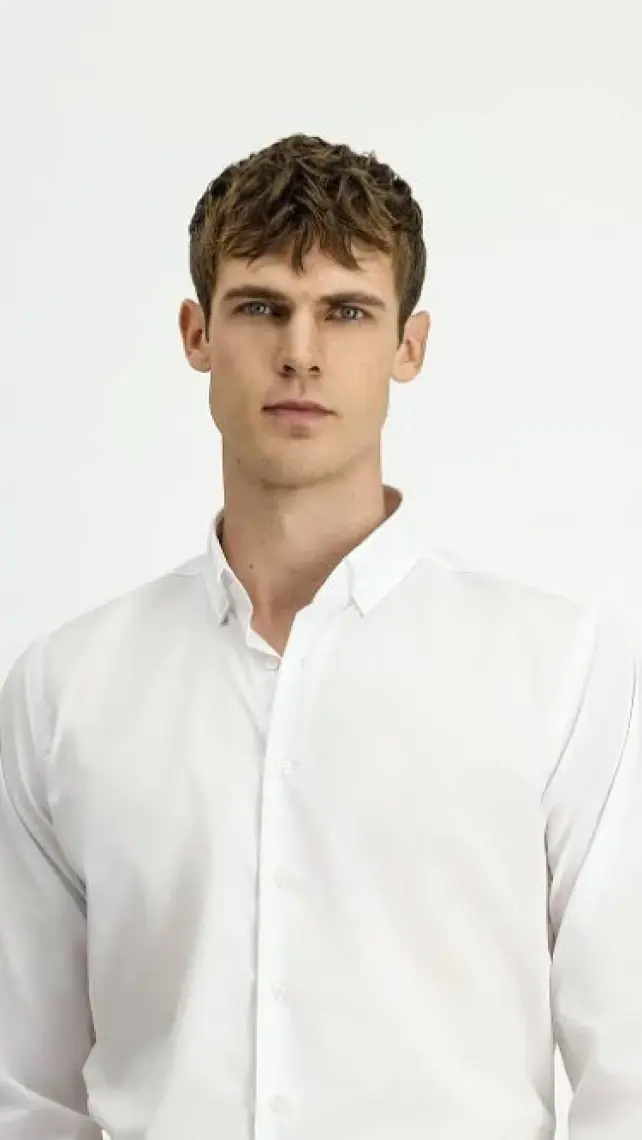 Uzun Kol Regular Fit Non Iron Ütü Gerektirmeyen Pamuklu Gömlek