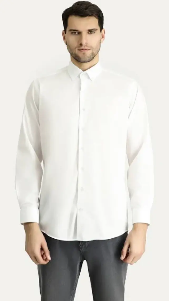 Uzun Kol Regular Fit Non Iron Ütü Gerektirmeyen Pamuklu Gömlek