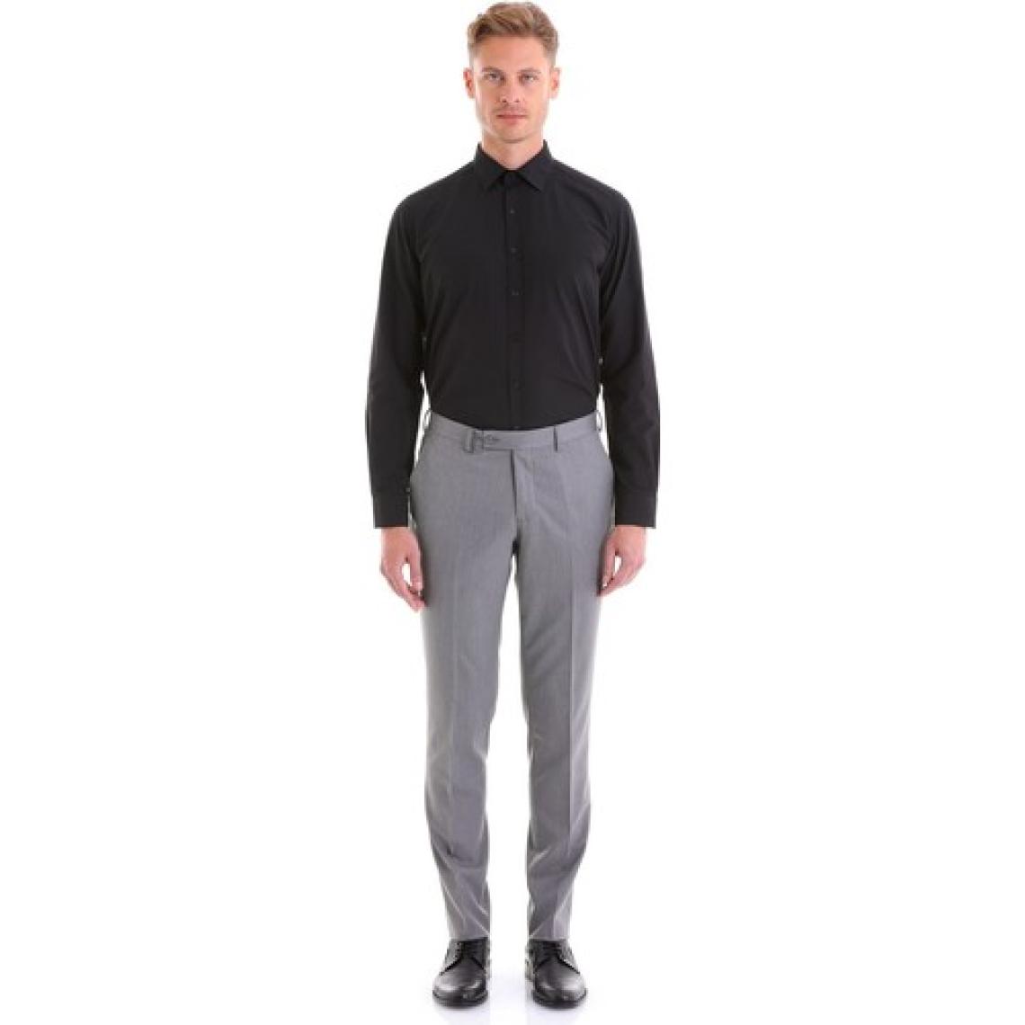 Hatemoğlu Erkek Siyah Slim Fit Pamuklu Uzun Kollu Gömlek