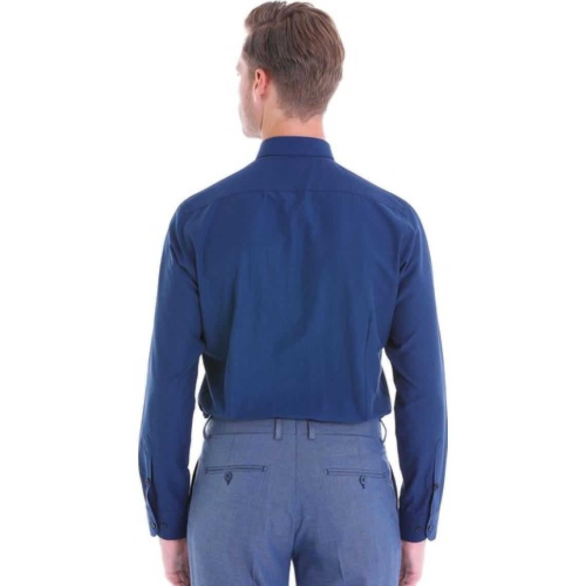 Hatemoğlu Lacivert Slim Fit Pamuklu Uzun Kollu Gömlek