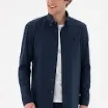 U.S. Polo Assn. Erkek Lacivert Gömlek Basic 50296757-VR033