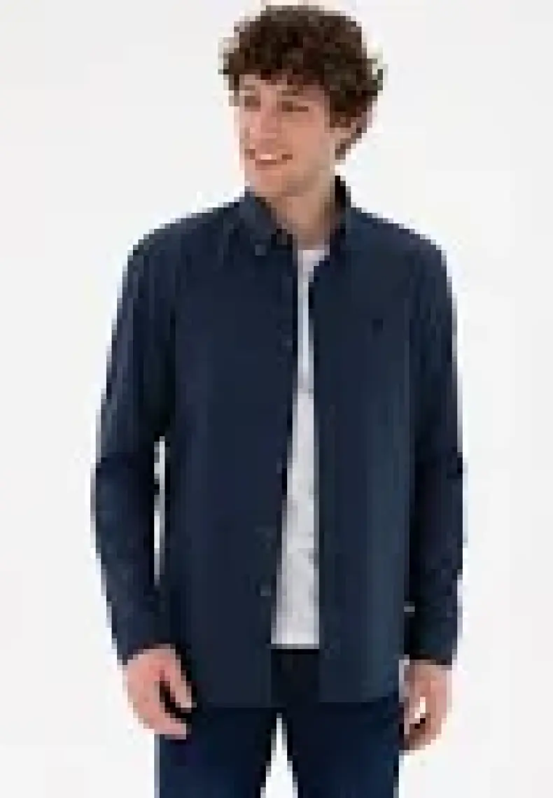U.S. Polo Assn. Erkek Lacivert Gömlek Basic 50296757-VR033