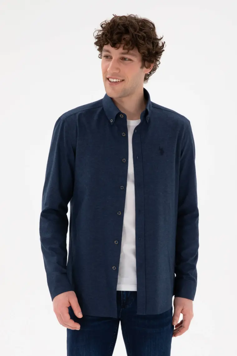 U.S. Polo Assn. Erkek Lacivert Gömlek Basic 50296757-VR033