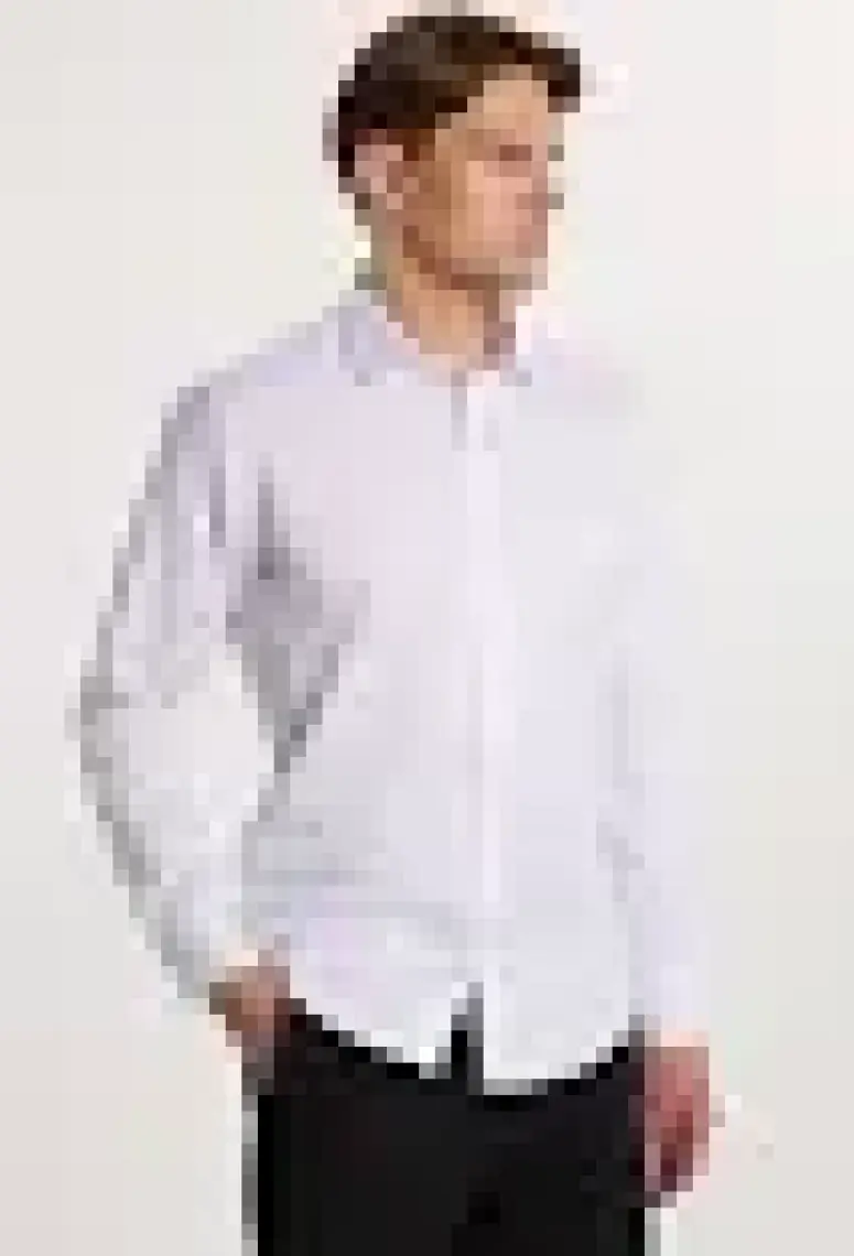 Tudors Modern Slim Fit Düz Saten Erkek Gömlek