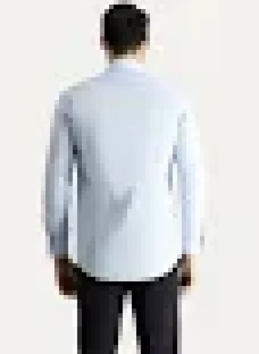 Uzun Kol Slim Fit Dar Kesim Non Iron Ütü Gerektirmeyen Pamuklu Gömlek