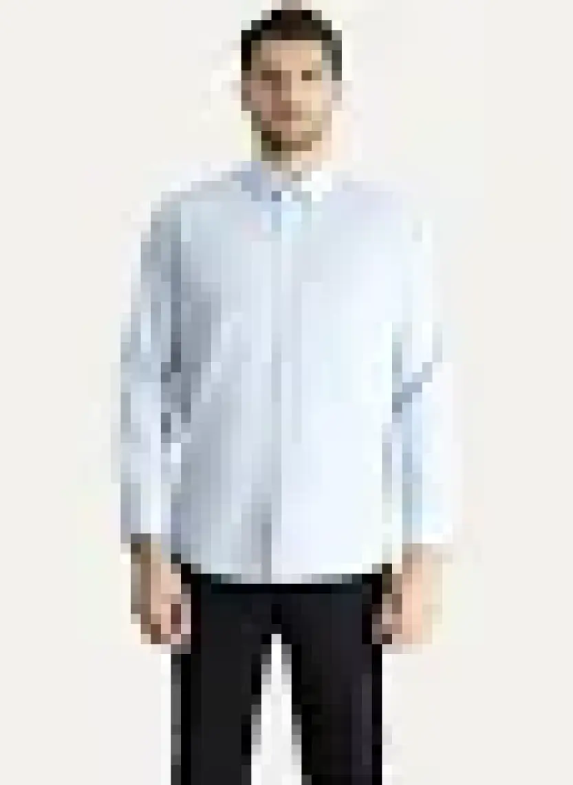 Uzun Kol Slim Fit Dar Kesim Non Iron Ütü Gerektirmeyen Pamuklu Gömlek