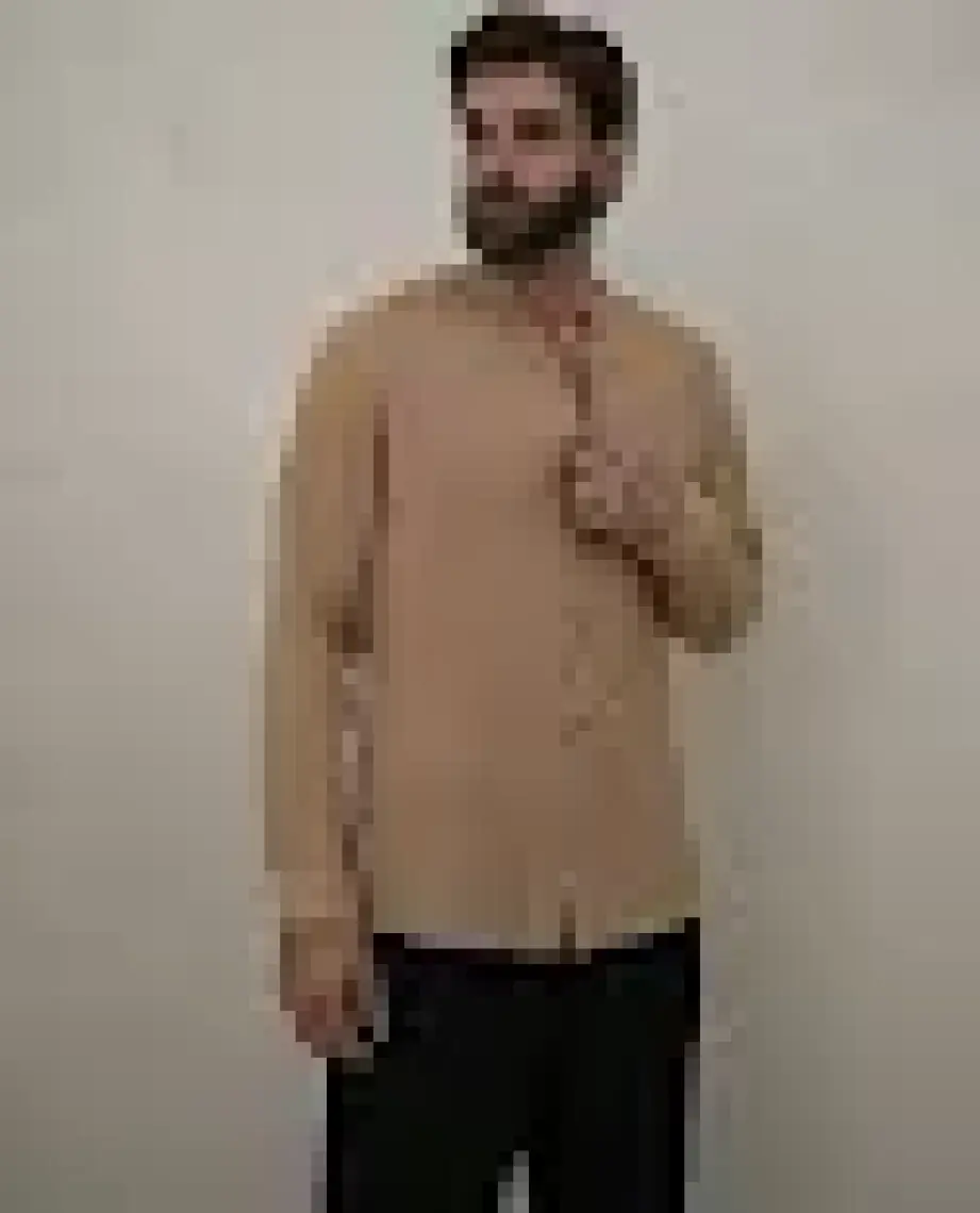 Bohemai Owen Erkek Oversize Hakim Yaka Caramel Müslin Gömlek
