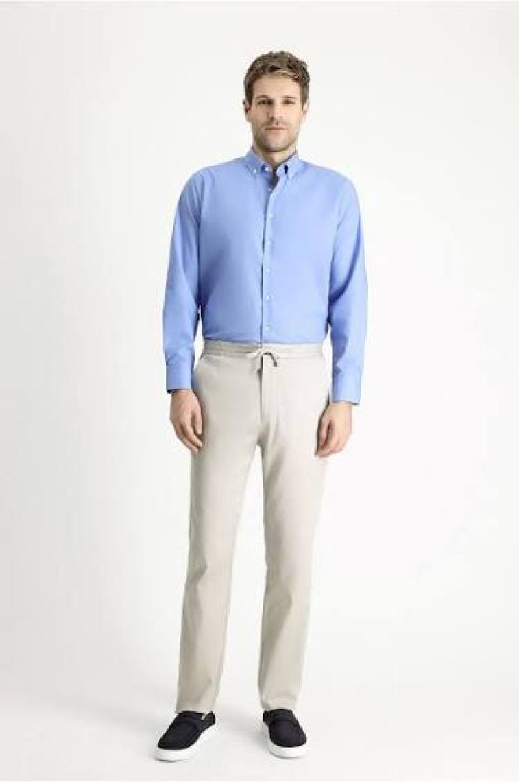 Uzun Kol Regular Fit Non Iron Ütü Gerektirmeyen Pamuklu Gömlek