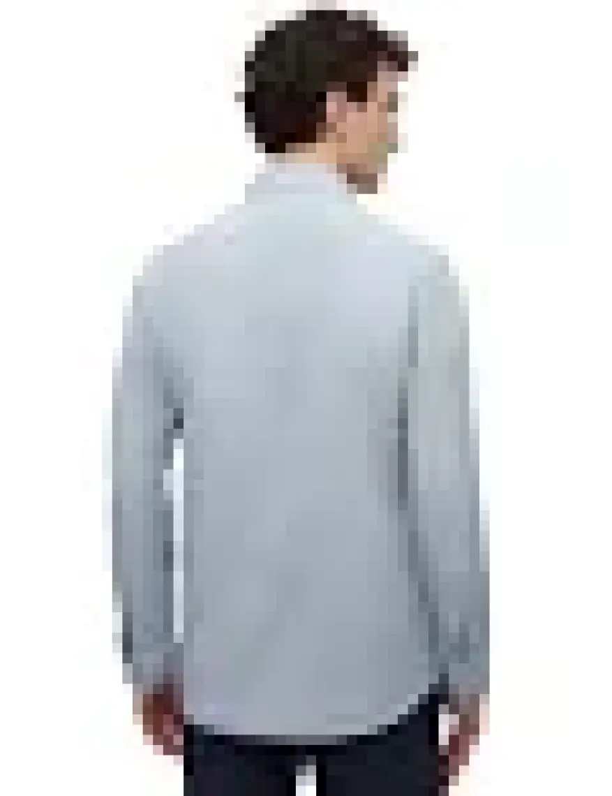 Slim Fit Açık Mavi Italyan Yaka Armürlü Uzun Kollu Kolay Ütülenebilir Nefes Alan Dört Mevsi 2HF02ORT3185