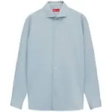 Slim Fit Açık Mavi Italyan Yaka Armürlü Uzun Kollu Kolay Ütülenebilir Nefes Alan Dört Mevsi 2HF02ORT3185