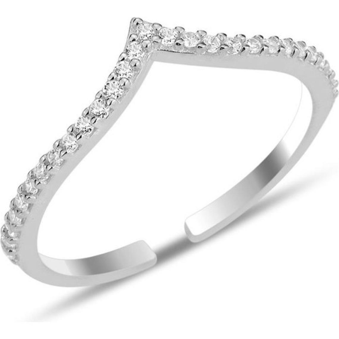 Söğütlü Silver Gümüş Rodyumlu Zirkon Taşlı Alttan Ayarlanabilir Tutku Yüzük SGTL12222RODAJ