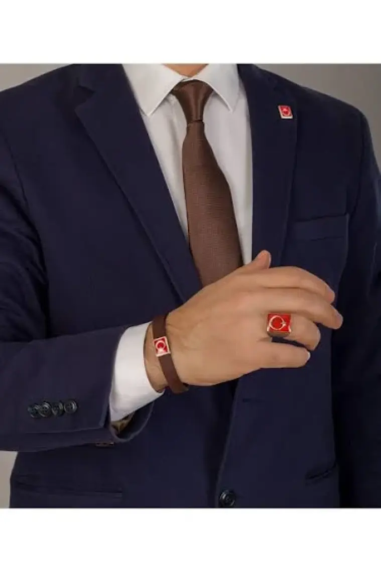 Anı Yüzük Teşkilat Dizisi Yüzüğü Lisanslı (Erkek 925 Ayar Gümüş Ay Yıldızlı)