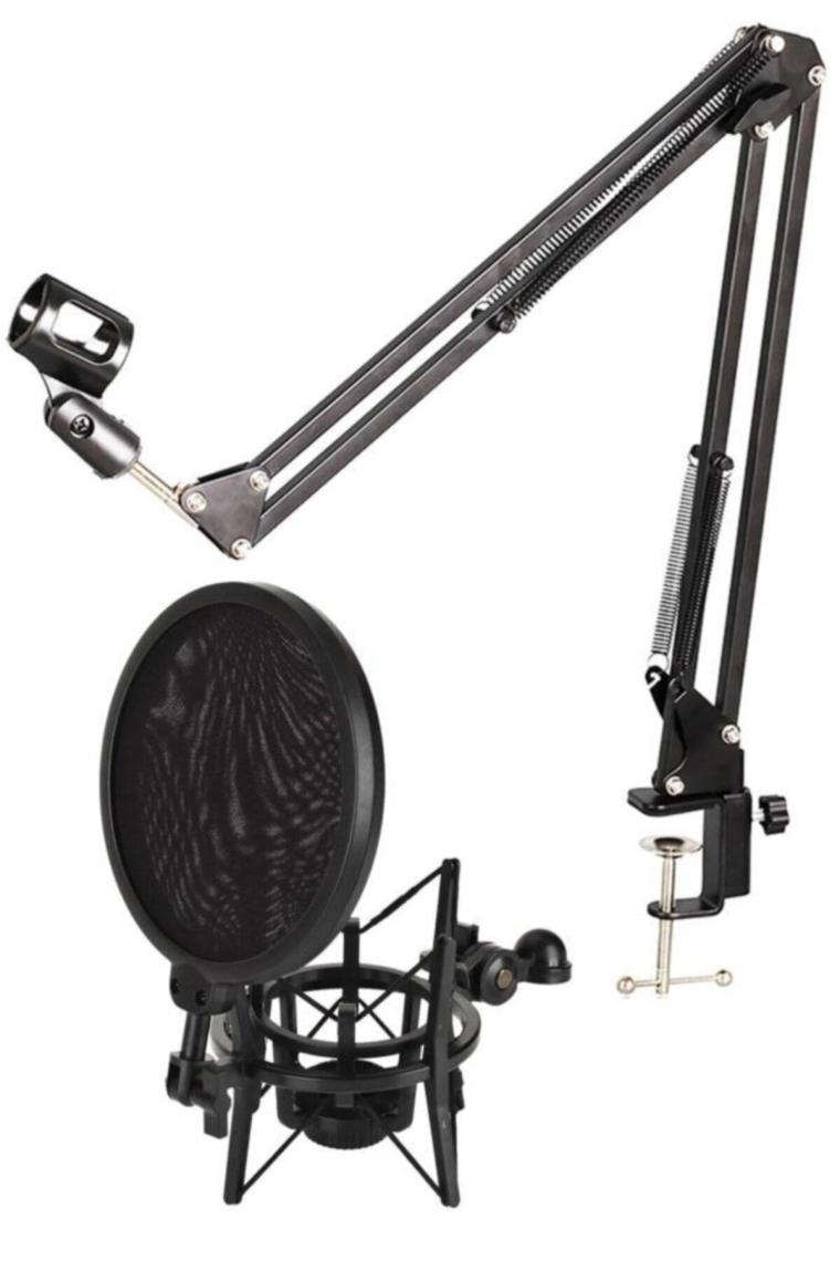 Lastvoice Nb39 Masa Mikrofon Standı (Sehpa) + Sh-101 Pop Filtre Ve Shock Mount Set