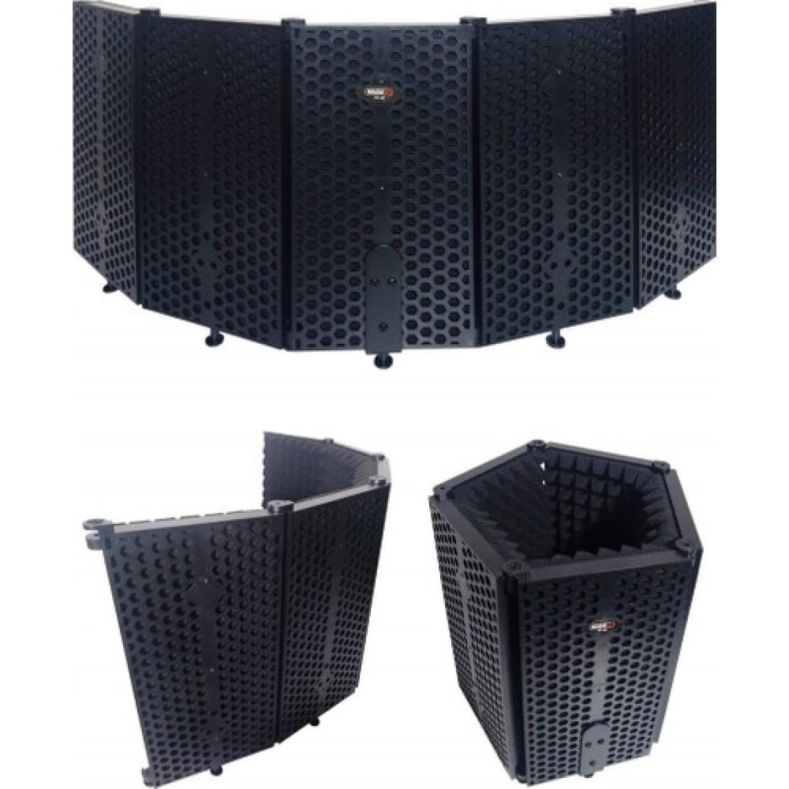 Midex PF-43 Mikrofon Ses Yalıtım İzolasyon Paneli 5 Bölümlü Ayaklı (69x26 cm)
