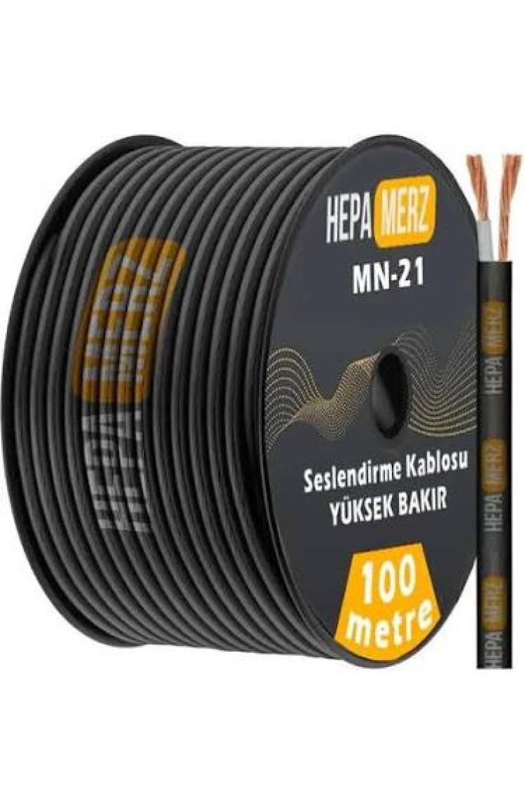 Hepa Merz Mn-21 Tam Bakır Mono Mikrofon Kablosu 100 Mt.