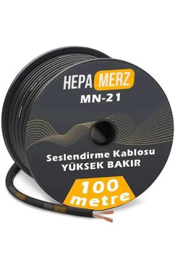 Hepa Merz Mn-21 Tam Bakır Mono Mikrofon Kablosu 100 Mt.