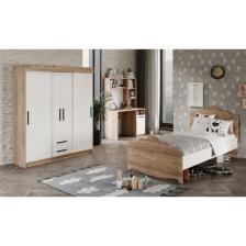 Afilli Ildır Cocuk Odası Takımı Tamamı Mdf Flora ve Beyaz