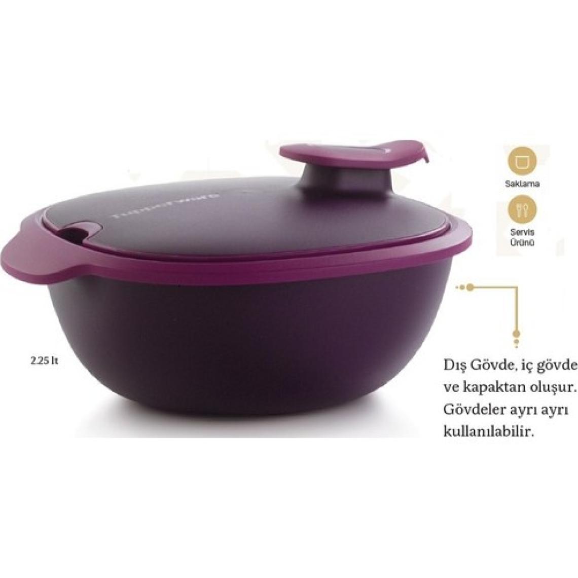 Tupperware Hsgl Elegant Servis Tenceresi 2.25 lt ( Mor )