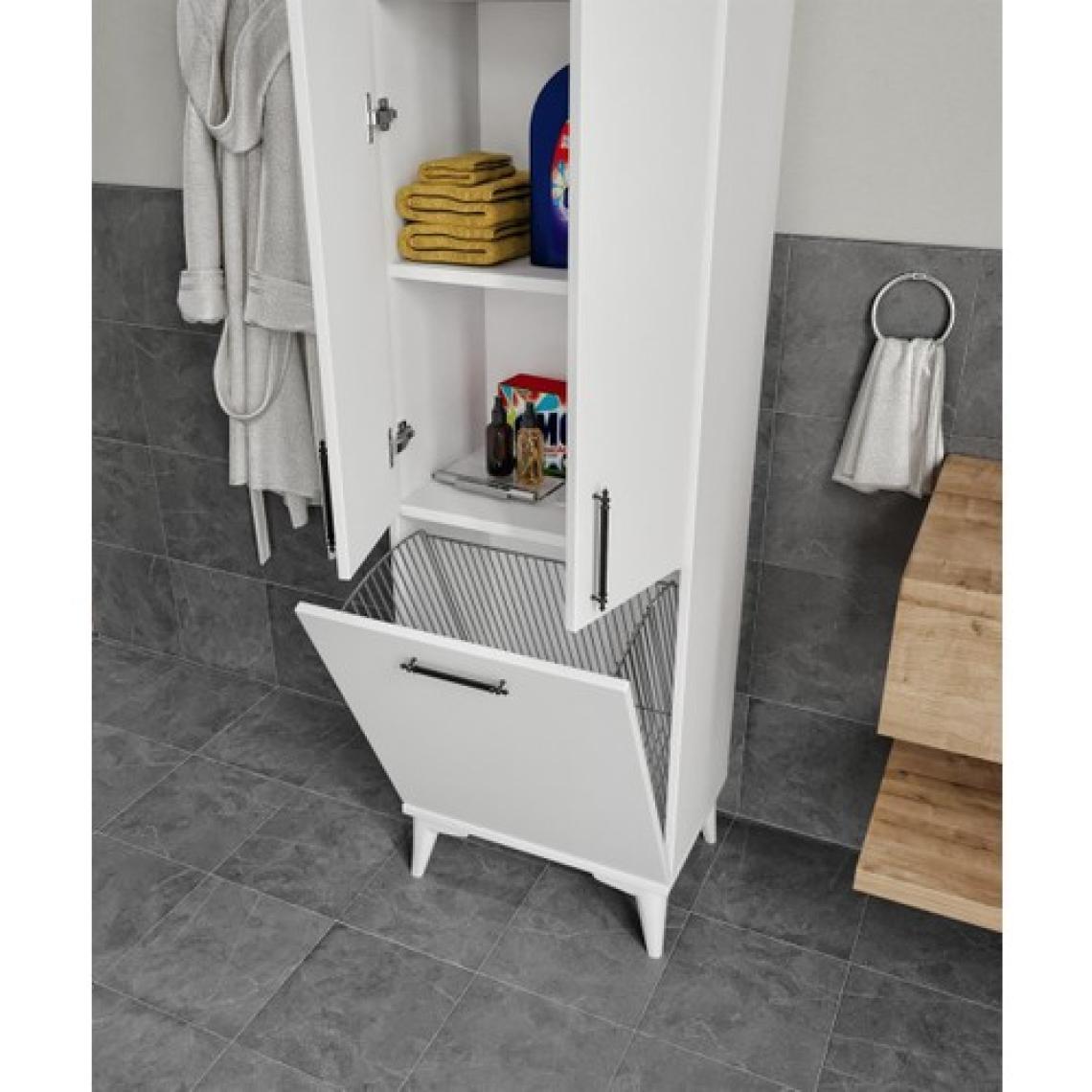Merlin Mobilya Sezar Kirli Sepetli Banyo Dolabı