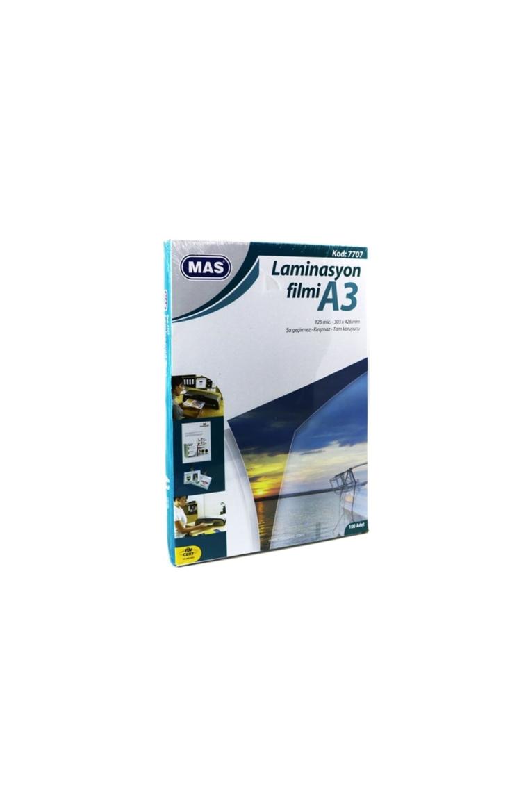 Mas A3 Boyut Laminasyon Kaplama Filmi 125 micron 100'Lü Paket