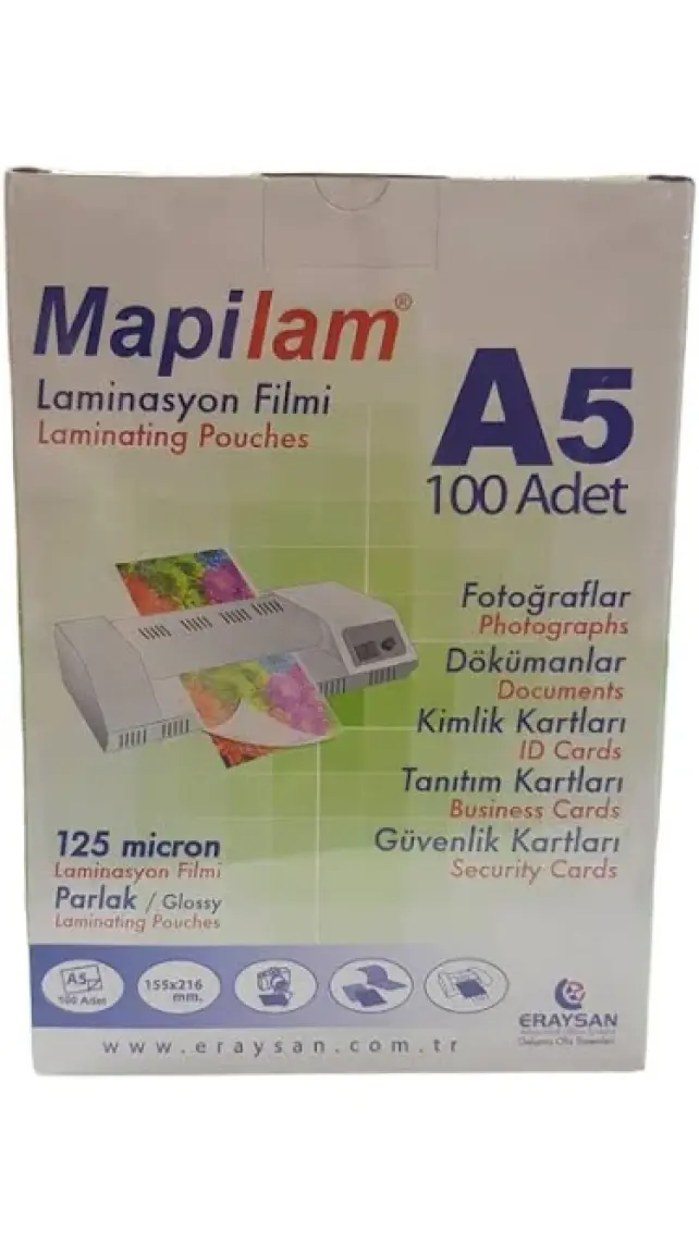 A5 125 Mic Laminasyon Kaplama