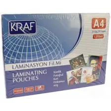 Kraf Laminasyon Filmi Parlak A4 125Mic 100'lü 2124