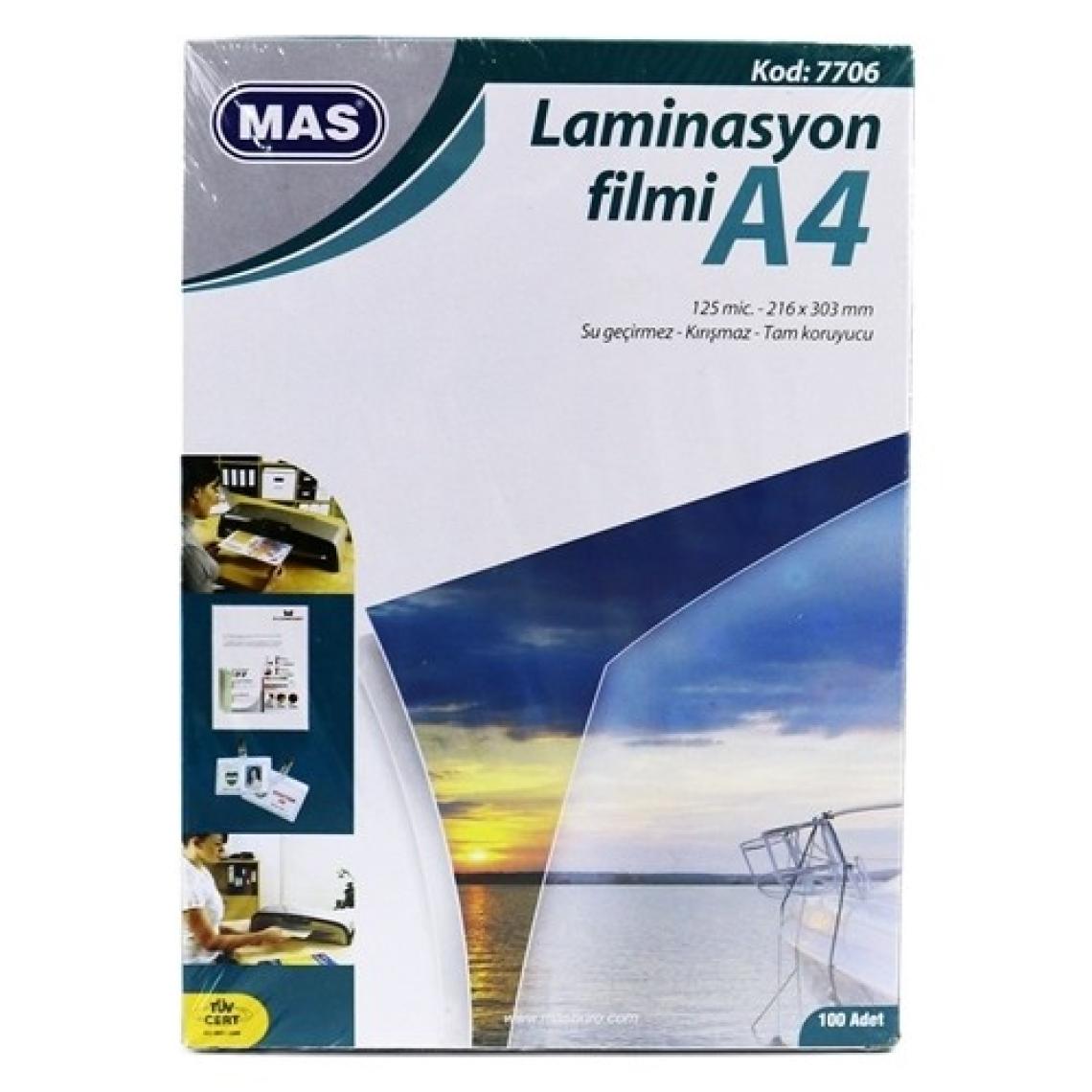 Mas Laminasyon Filmi 125 Mic.A4 10 7706
