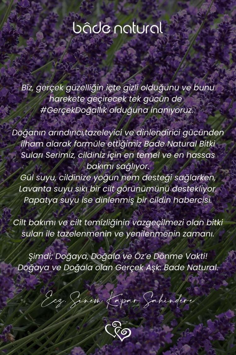 Lavanta Suyu %100 Doğal Ve Saf Canlandırıcı Ve Besleyici Etkili Tonik 100 ml