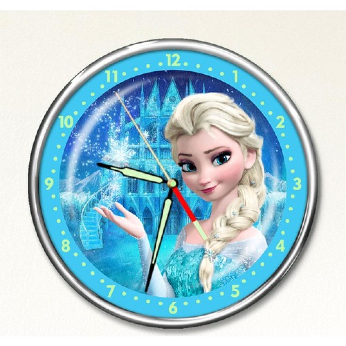 Dekor Loft Premium Gece Parlayan Frozen Elsa Çocuk Odası Duvar Saati PFS-1786