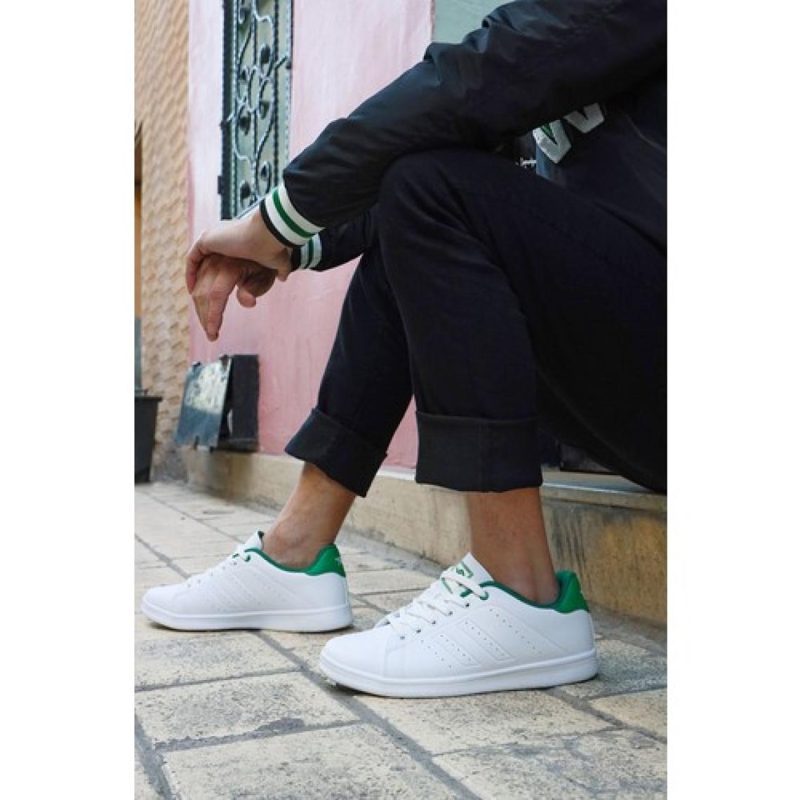 Jump 15307 Beyaz - Yeşil Erkek Sneaker Günlük Spor Ayakkabı